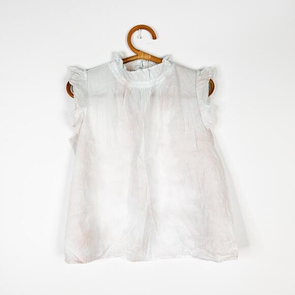 Stark X lightweight cotton tie dye ruffle collar top blouse Size XS - Picture 4 of 7